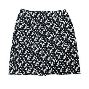 Briggs Vintage Black Floral Mini Skirt Size 8